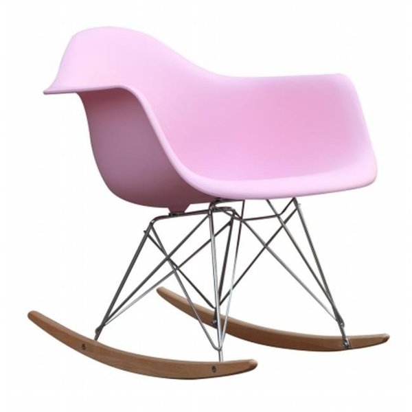 Fine Mod Imports Fine Mod Imports FMI2013-pink Rocker Arm Chair; Pink FMI2013-pink